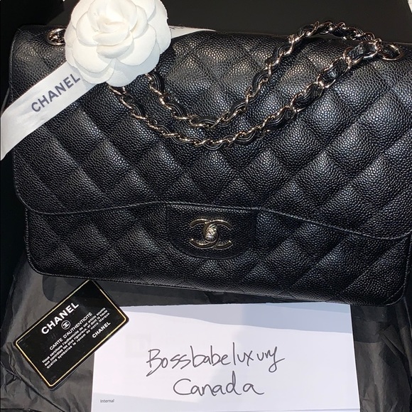 Chanel jumbo caviar classic double flap silver - Picture 3 of 13